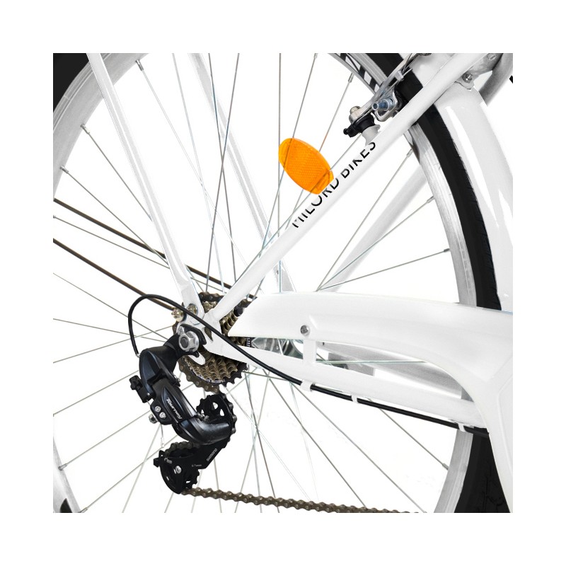 Milord Komfort Fahrrad Damenfahrrad, 26 Zoll, Weiss, 7 Gänge