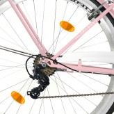 Milord Komfort Fahrrad Mit Korb Damenfahrrad, 26 Zoll, Pink, 7 Gänge