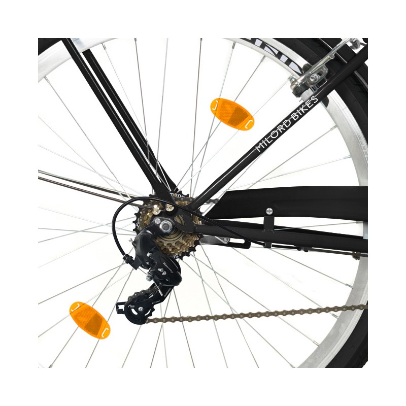 Milord Komfort Fahrrad Damenfahrrad, 26 Zoll, Schwarz, 7 Gänge