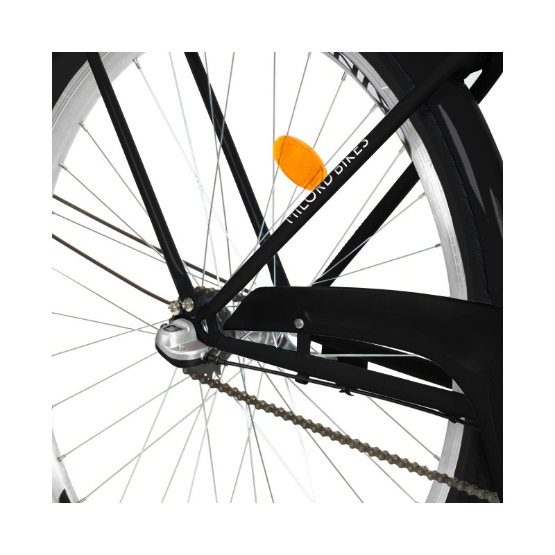 Milord Komfort Fahrrad Mit Korb Damenfahrrad, 26 Zoll, Schwarz, 3 Gänge