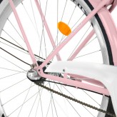 Milord Komfort Fahrrad Mit Korb Damenfahrrad, 26 Zoll, Pink, 3 Gänge