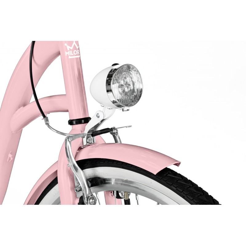 Milord Komfort Fahrrad Mit Korb Damenfahrrad, 26 Zoll, Pink, 3 Gänge