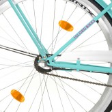 Milord Komfort Fahrrad Mit Korb Damenfahrrad, 26 Zoll, Wasserblau, 3 Gänge