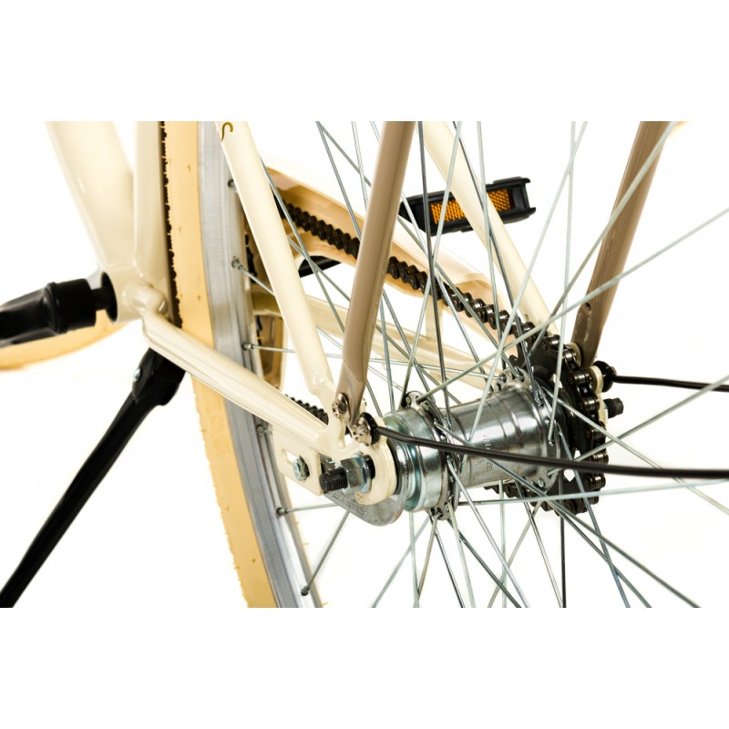 Milord Komfort Fahrrad Damenfahrrad, 28 Zoll, Creme-Braun, 1 Gang