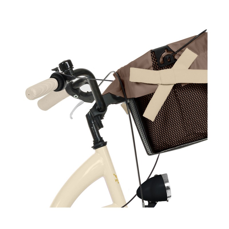 Milord Komfort Fahrrad Mit Korb Damenfahrrad, 28 Zoll, Creme-Braun, 3 Gänge