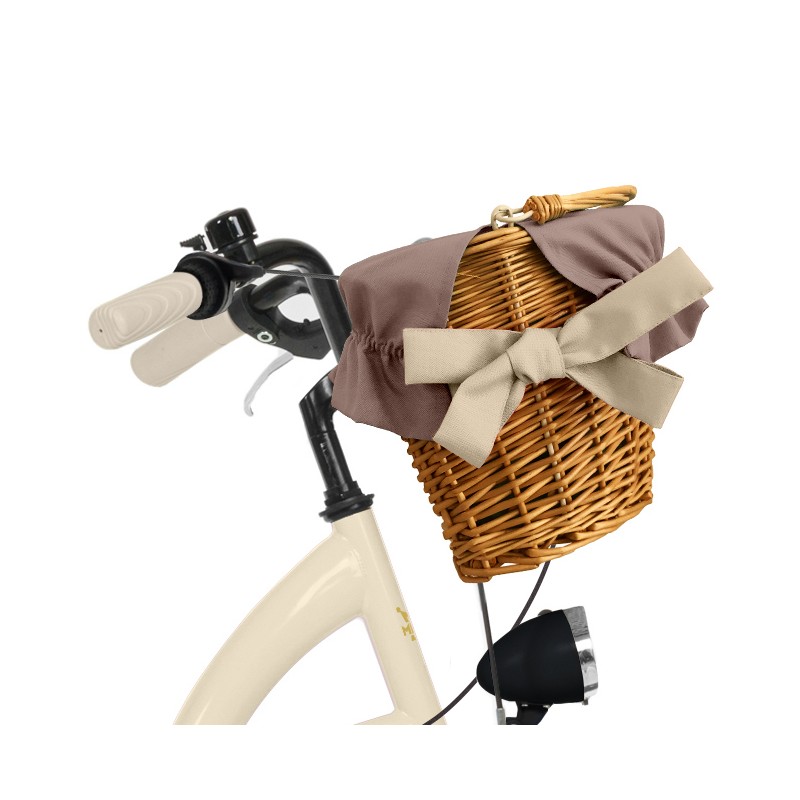 Milord Komfort Fahrrad Mit Korb Damenfahrrad, 28 Zoll, Creme-Braun, 3 Gänge