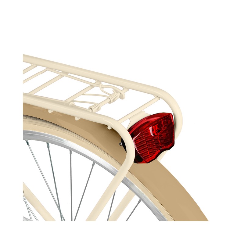 Milord Komfort Fahrrad Mit Korb Damenfahrrad, 28 Zoll, Creme-Braun, 3 Gänge