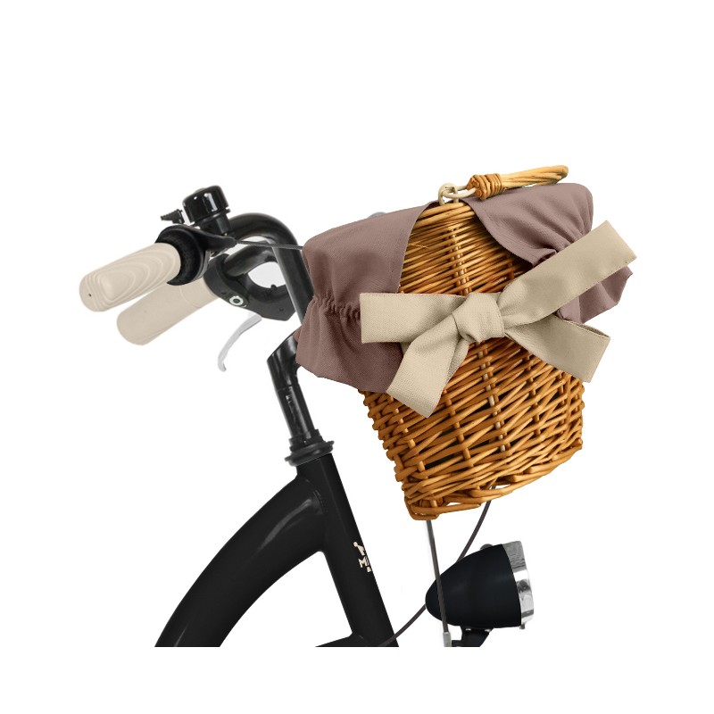 Milord Komfort Fahrrad Mit Korb Damenfahrrad, 28 Zoll, Schwarz-Creme, 3 Gänge