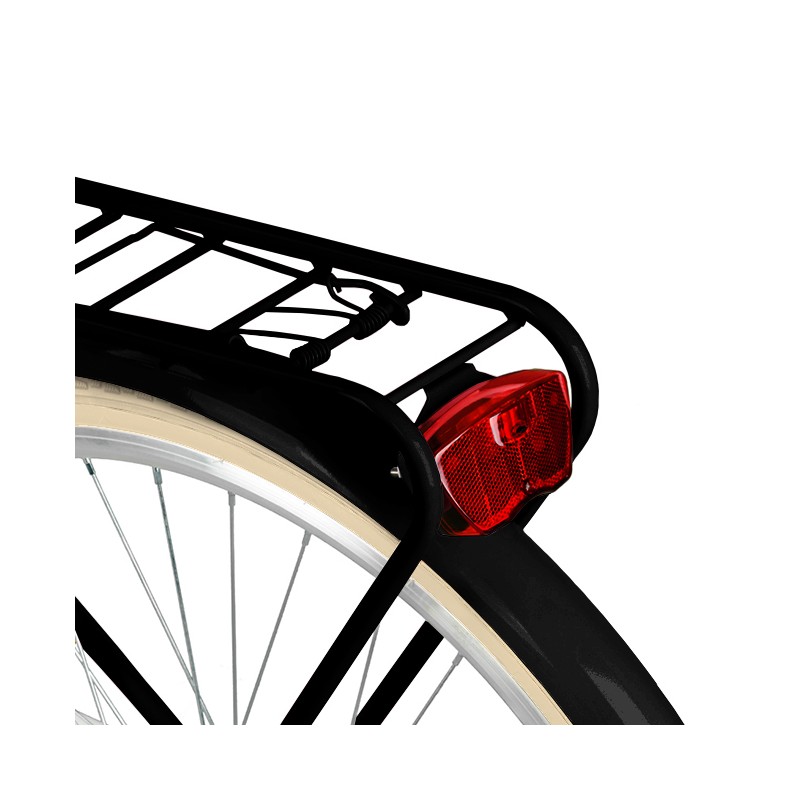 Milord Komfort Fahrrad Mit Korb Damenfahrrad, 28 Zoll, Schwarz-Creme, 3 Gänge