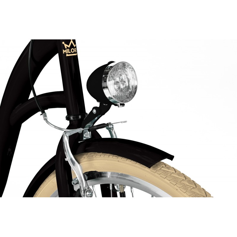 Milord Komfort Fahrrad Damenfahrrad, 28 Zoll, Schwarz-Creme, 1 Gang