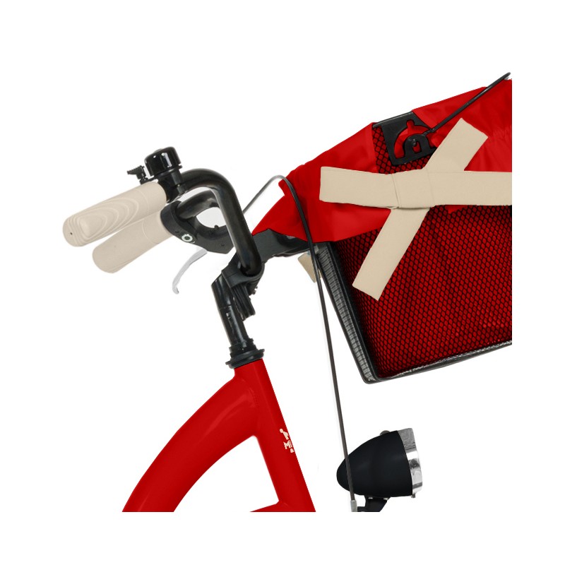 Milord Komfort Fahrrad Mit Korb Damenfahrrad, 28 Zoll, Rot, 1 Gang