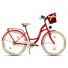 Milord Komfort Fahrrad Mit Korb Damenfahrrad, 28 Zoll, Rot, 1 Gang
