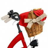 Milord Komfort Fahrrad Mit Korb Damenfahrrad, 28 Zoll, Rot, 1 Gang