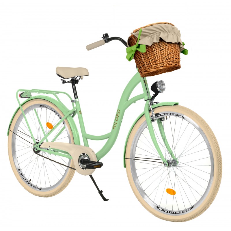 Milord Komfort Fahrrad Damenfahrrad, 28 Zoll, Mint-Creme, 1 Gäng