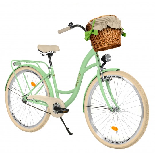 Milord Komfort Fahrrad Damenfahrrad, 26 Zoll, Mint-Creme, 1 Gäng