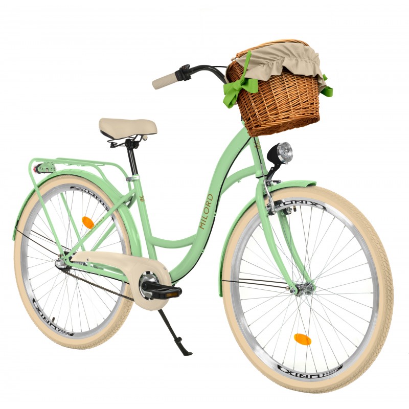 Milord Komfort Fahrrad Damenfahrrad, 26 Zoll, Mint-Creme, 3 Gänge