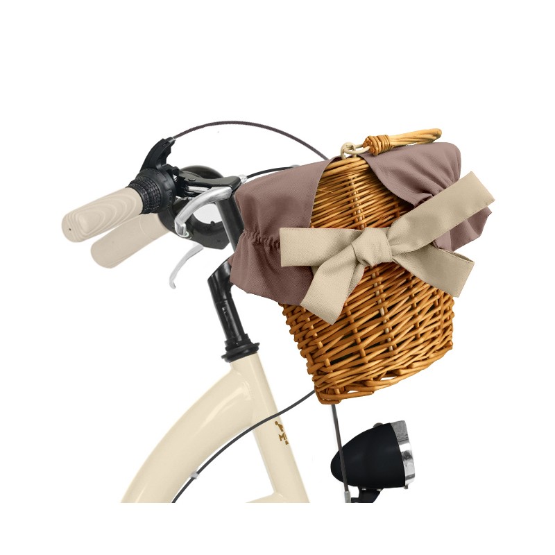 Milord Komfort Fahrrad Mit Korb Damenfahrrad, 26 Zoll, Creme-Braun, 7 Gänge