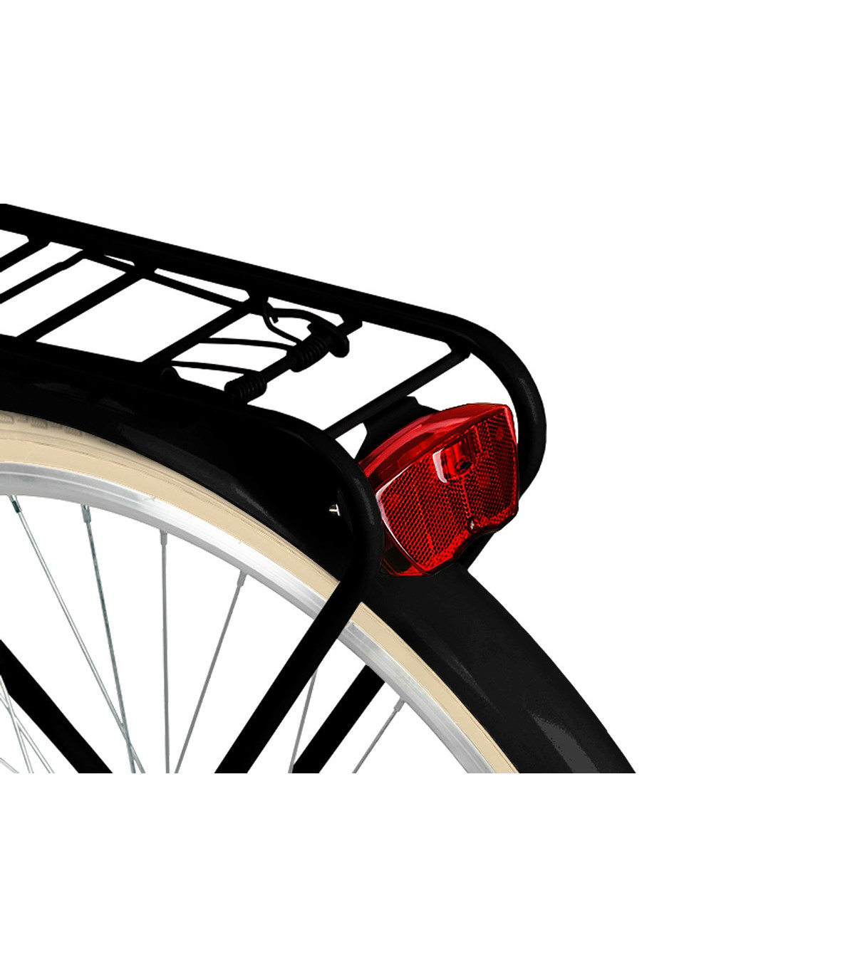 Milord Komfort Fahrrad Mit Korb Damenfahrrad, 28 Zoll, Schwarz-Creme, 21 Gänge