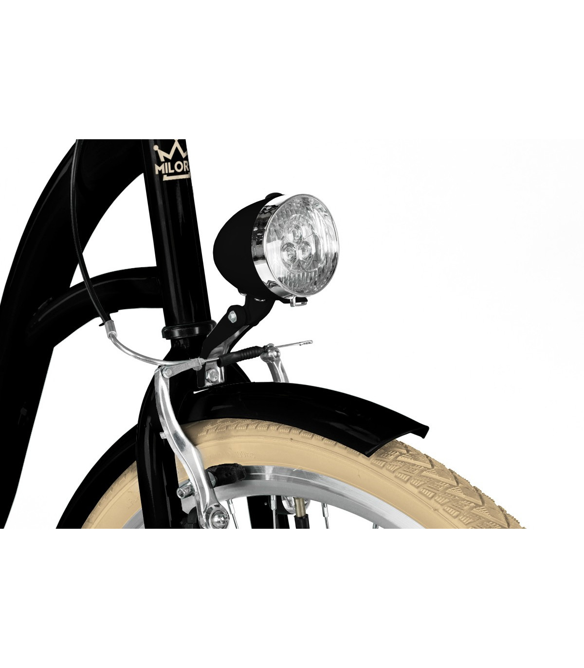 Milord Komfort Fahrrad Damenfahrrad, 28 Zoll, Schwarz-Creme, 21 Gänge