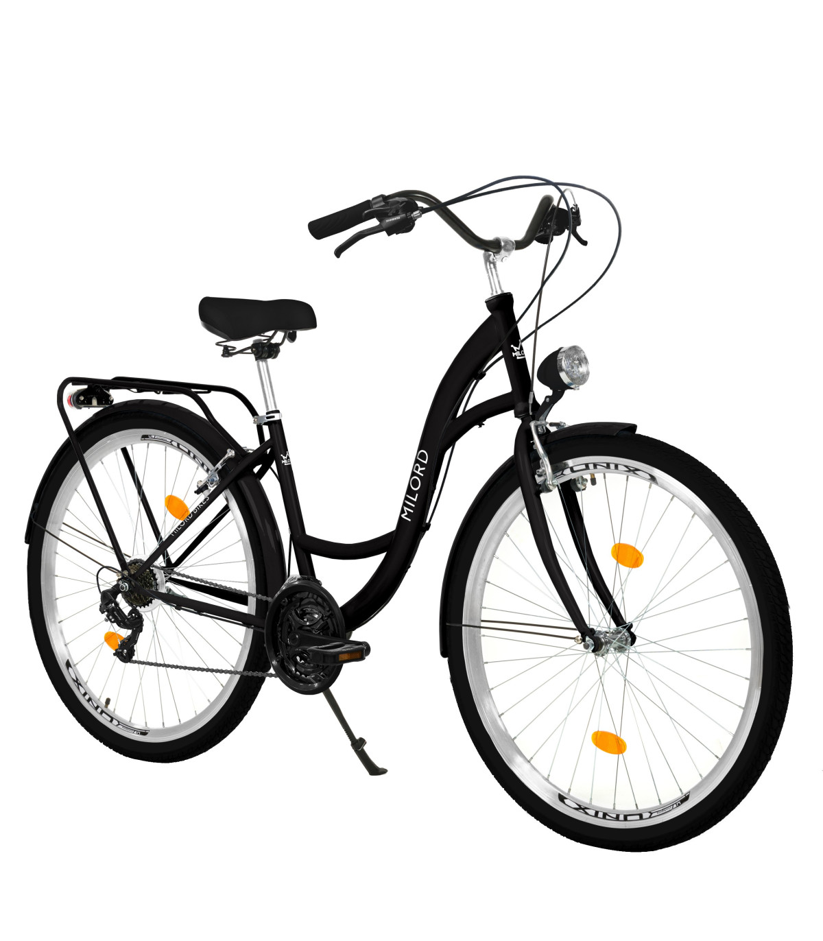 Milord Komfort Fahrrad Damenfahrrad, 28 Zoll, Schwarz, 21 Gänge