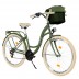 Milord Komfort Fahrrad Mit Korb Damenfahrrad, 28 Zoll, Khaki-Creme, 21 Gänge