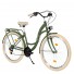 Milord Komfort Fahrrad Damenfahrrad, 28 Zoll, Khaki, 21 Gänge, Creme