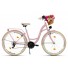Milord Komfort Fahrrad Damenfahrrad, 28 Zoll, Rosa, 21 Gänge, Creme