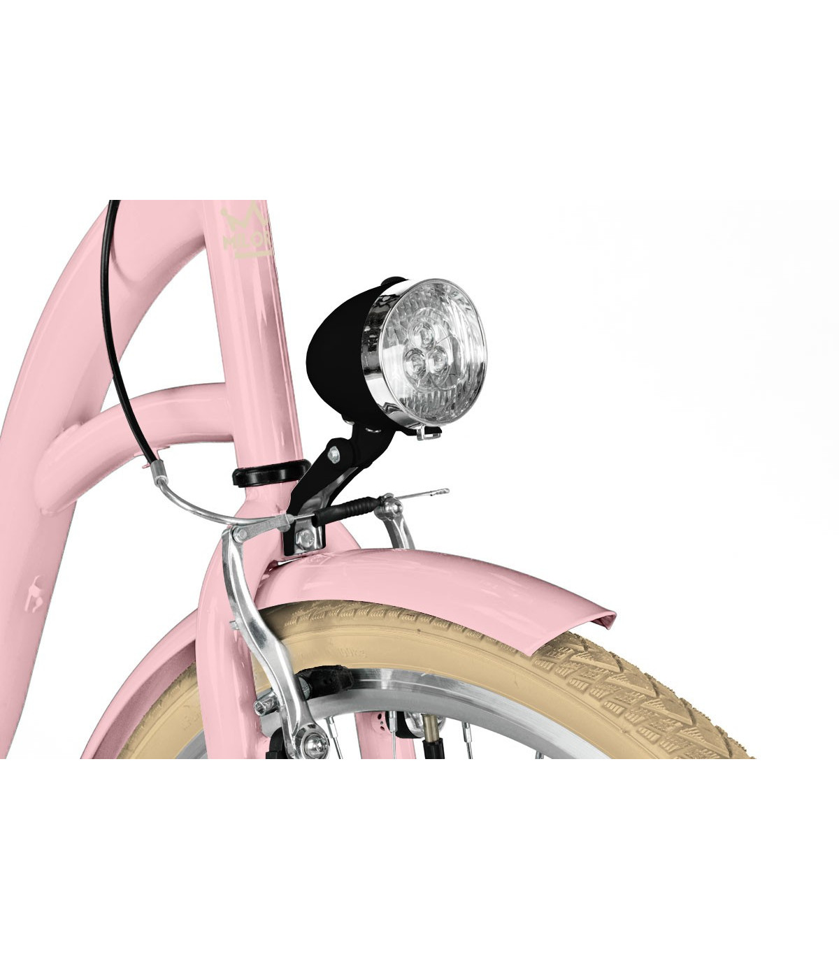 Milord Komfort Fahrrad Damenfahrrad, 28 Zoll, Rosa, 21 Gänge, Creme