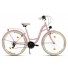 Milord Komfort Fahrrad Damenfahrrad, 28 Zoll, Rosa, 21 Gänge, Creme