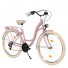 Milord Komfort Fahrrad Damenfahrrad, 28 Zoll, Rosa, 21 Gänge, Creme