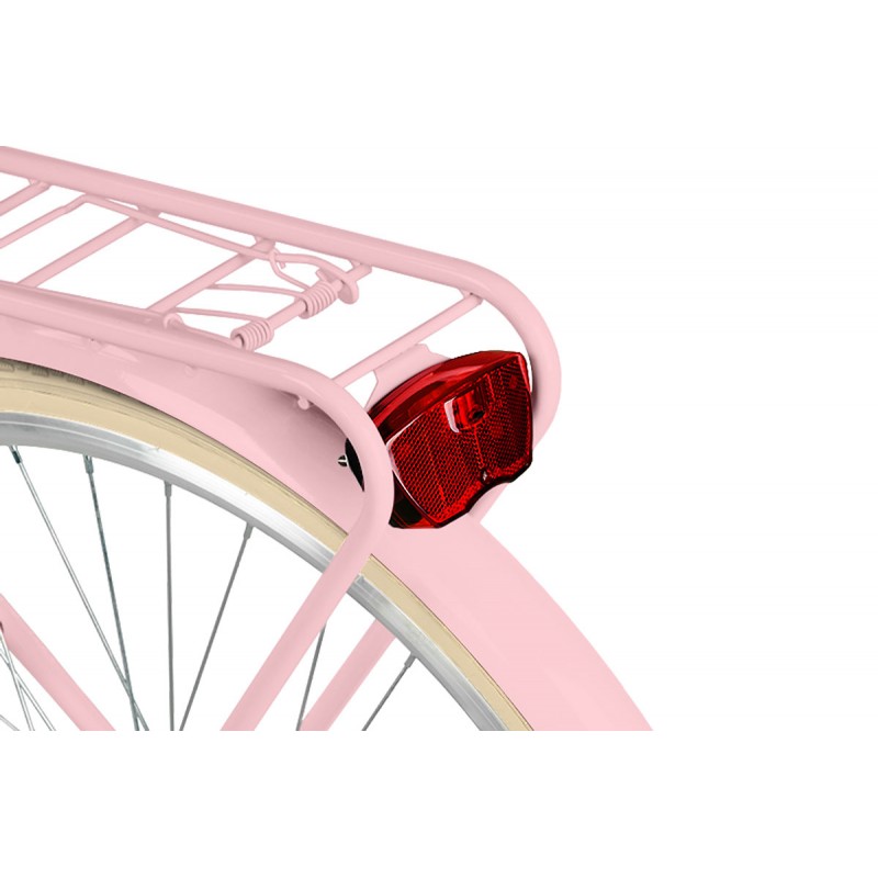 Milord Komfort Fahrrad Damenfahrrad, 28 Zoll, Rosa, 7 Gänge, Creme