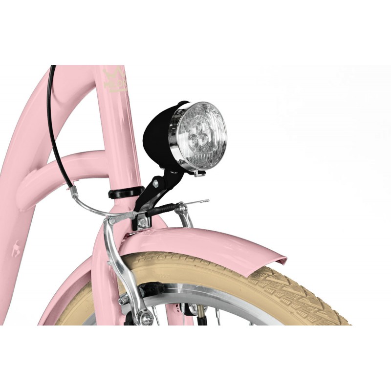 Milord Komfort Fahrrad Damenfahrrad, 26 Zoll, Rosa, 3 Gänge, Creme