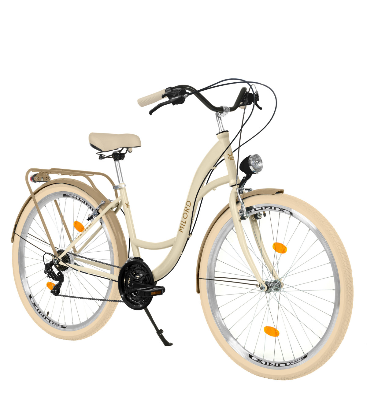 Milord Fahrrad Damenfahrrad 26 Zoll Creme-Braun 21 Gänge