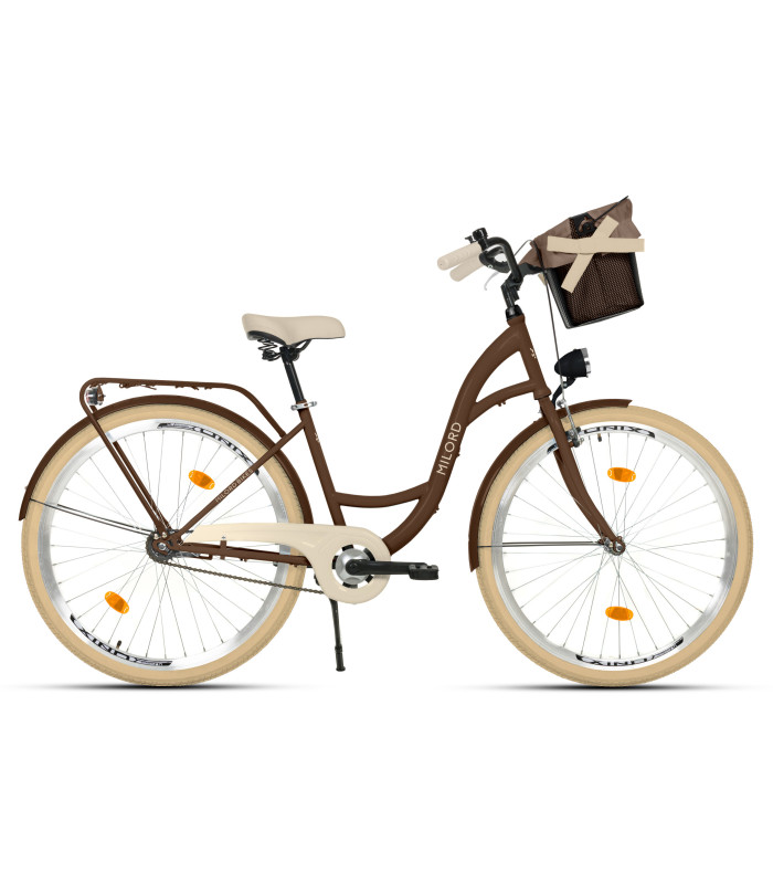 Milord Komfort Fahrrad Korb Damenfahrrad 28 Zoll Braun 1 Gang