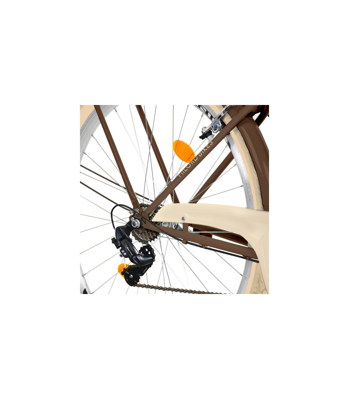 Milord Fahrrad Weidenkorb Damenfahrrad 26 Zoll Braun 7 Gänge