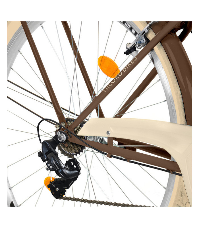 Milord Fahrrad Weidenkorb Damenfahrrad 28 Zoll Braun 7 Gänge