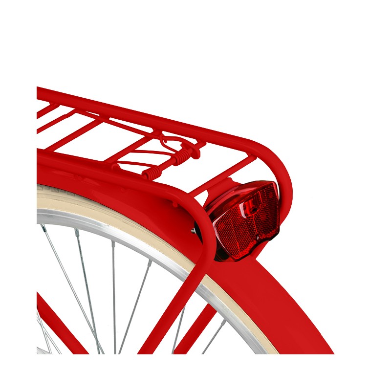 Milord Komfort Fahrrad Damenfahrrad, 28 Zoll, Rot, 7 Gänge, Creme