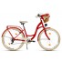 Milord Komfort Fahrrad Damenfahrrad, 28 Zoll, Rot, 7 Gänge, Creme