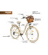 Milord City Fahrrad Korb Damenfahrrad 26 Zoll Rot 7 Gänge Creme