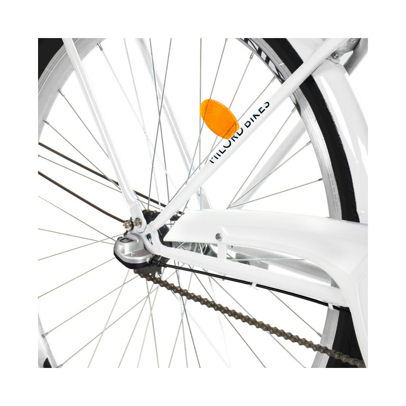 Milord Komfort Fahrrad Mit Korb Damenfahrrad, 28 Zoll, Weiss, 3 Gänge