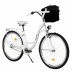 Milord Komfort Fahrrad Mit Korb Damenfahrrad, 28 Zoll, Weiss, 3 Gänge