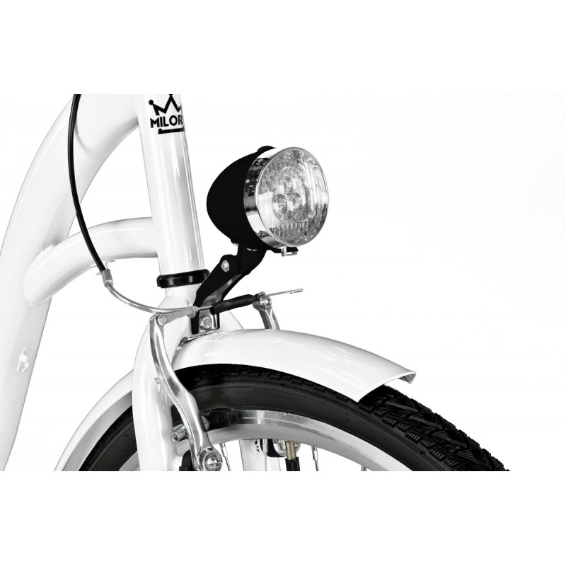 Milord Komfort Fahrrad Mit Korb Damenfahrrad, 28 Zoll, Weiss, 3 Gänge