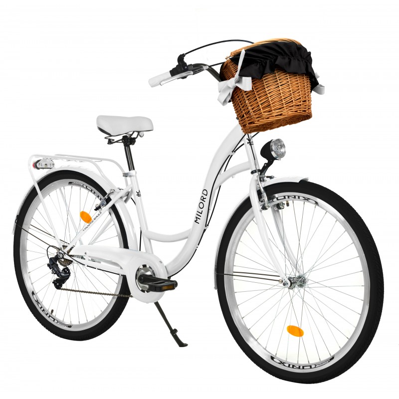 Milord Komfort Fahrrad Damenfahrrad, 28 Zoll, Weiss, 7 Gänge