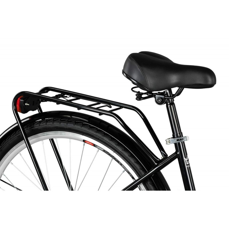 Milord Komfort Fahrrad Mit Korb Damenfahrrad, 28 Zoll, Schwarz, 1 Gang