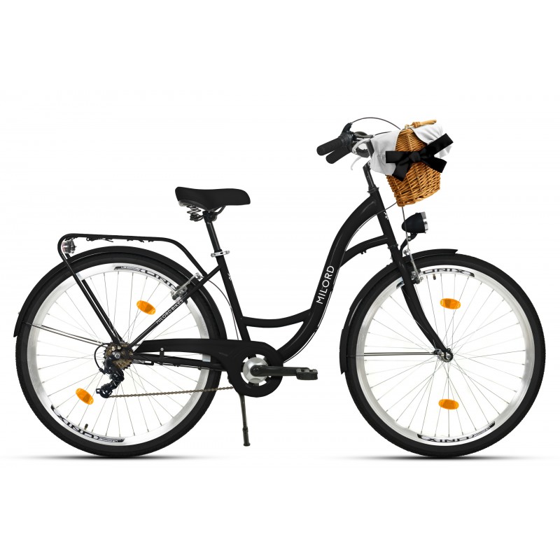 Milord Komfort Fahrrad Damenfahrrad, 28 Zoll, Schwarz, 7 Gänge