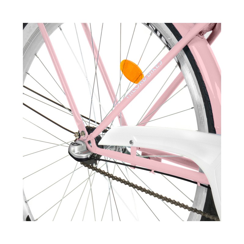 Milord Komfort Fahrrad Mit Korb Damenfahrrad, 28 Zoll, Pink, 3 Gänge