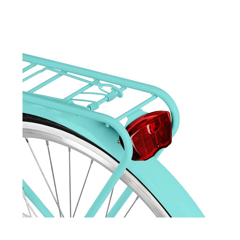 Milord Komfort Fahrrad Mit Korb Damenfahrrad, 28 Zoll, Wasserblau, 3 Gänge