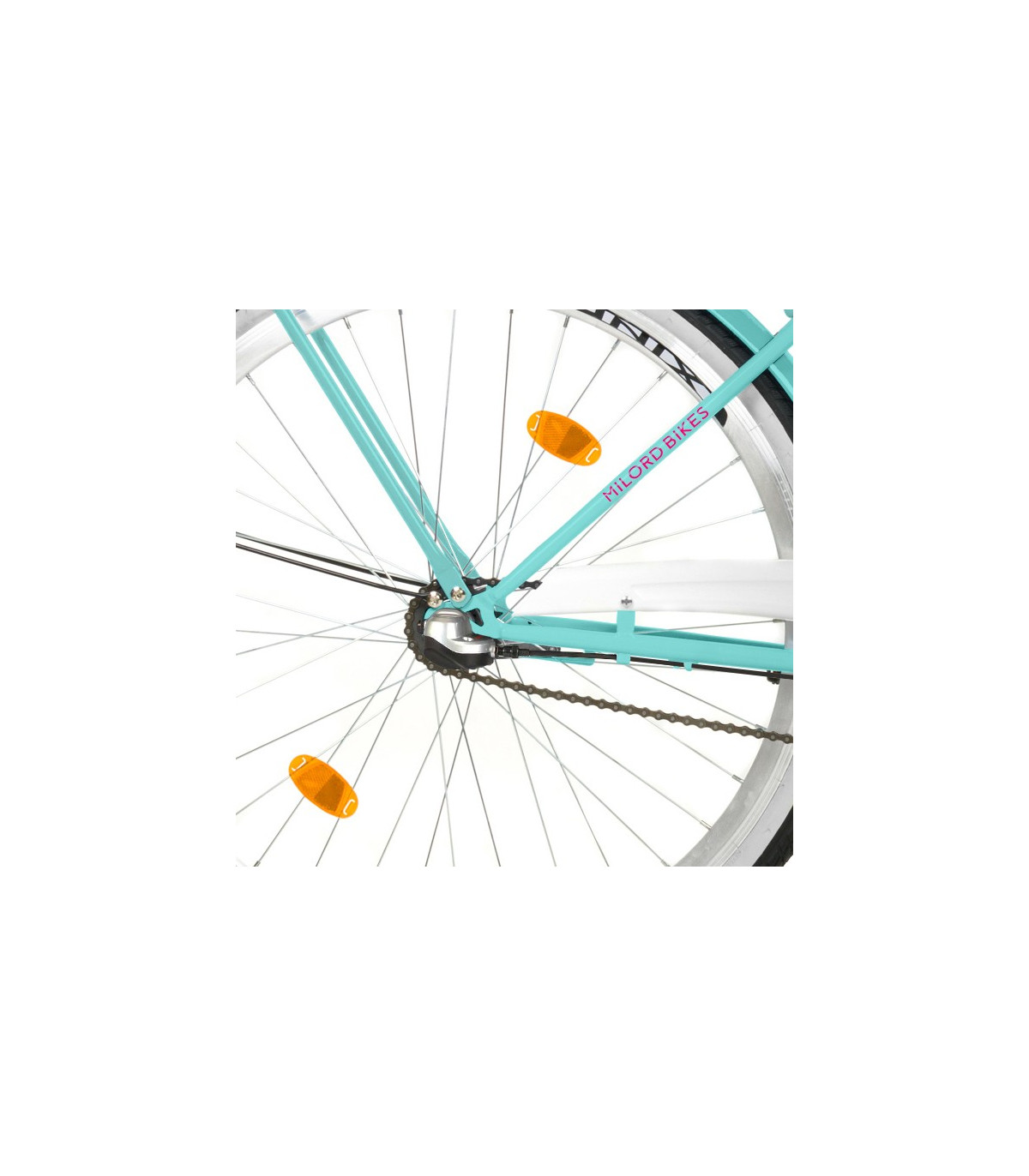 Milord Komfort Fahrrad Mit Korb Damenfahrrad, 28 Zoll, Wasserblau, 3 Gänge