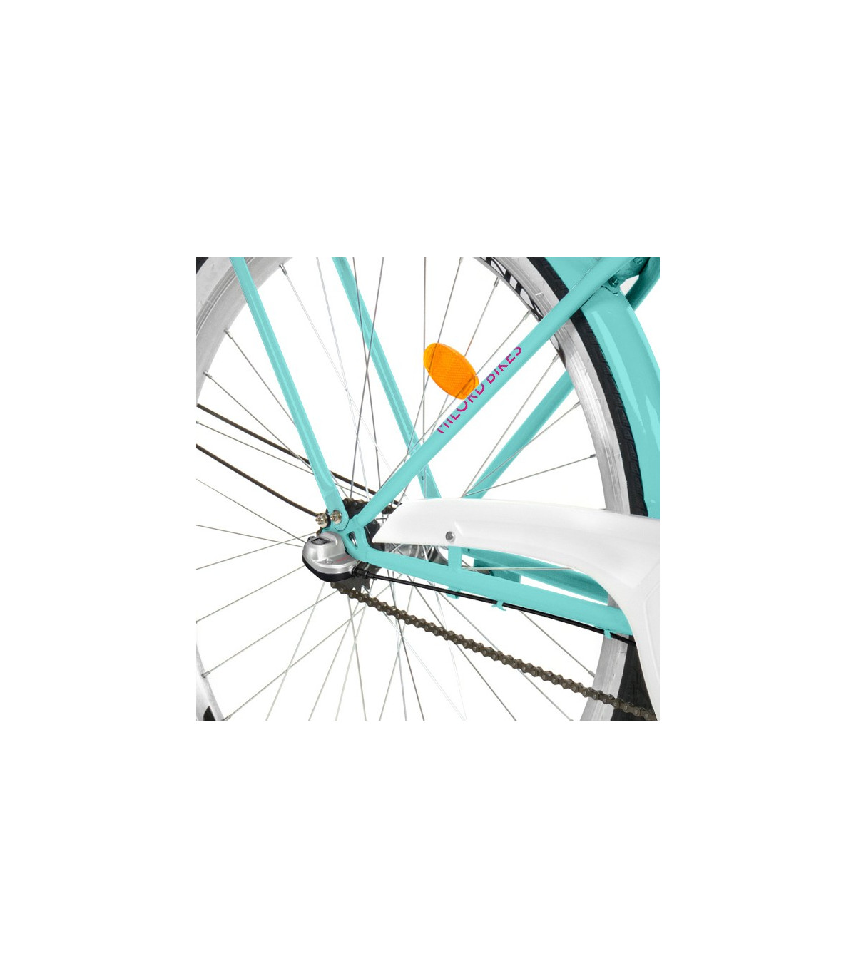 Milord Komfort Fahrrad Mit Korb Damenfahrrad, 28 Zoll, Wasserblau, 3 Gänge