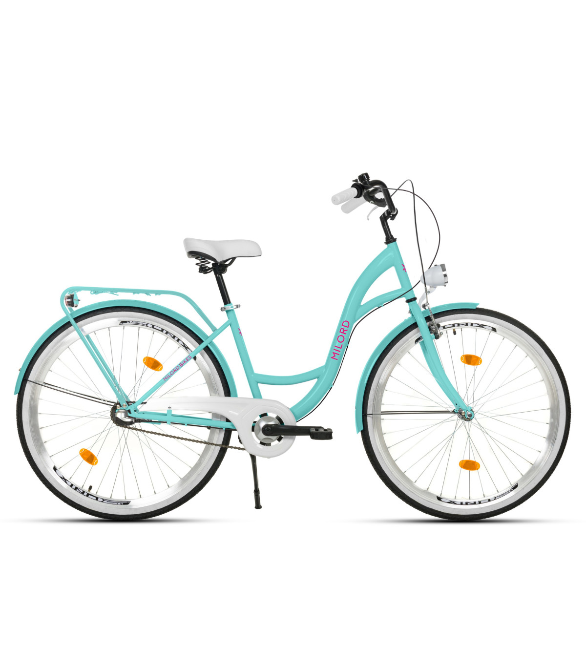 Milord Komfort Fahrrad Mit Korb Damenfahrrad, 28 Zoll, Wasserblau, 3 Gänge